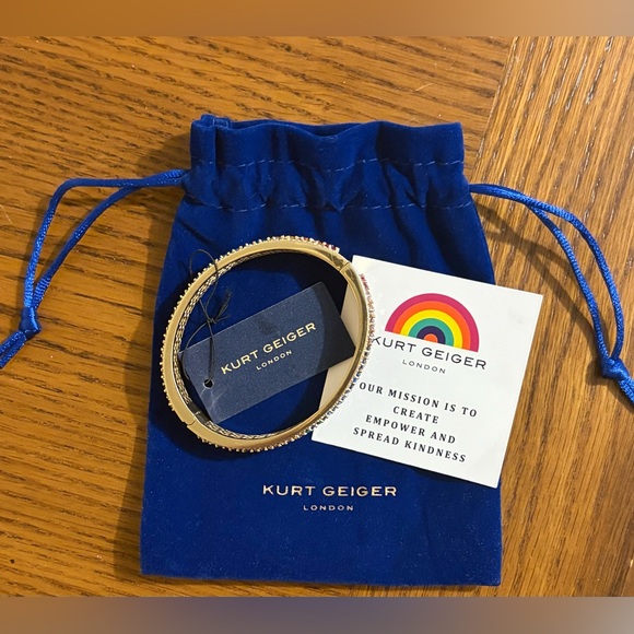 KURT GEIGER LONDON Rainbow Pavé Bangle Bracelet NWT - Picture 6 of 6